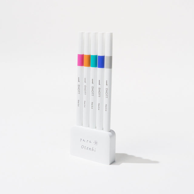 [Limited] Bungu Joshi Haku Festival Otenki EMOTT Markers 5 - Color Set / uni Mitsubishi Pencil - bungu