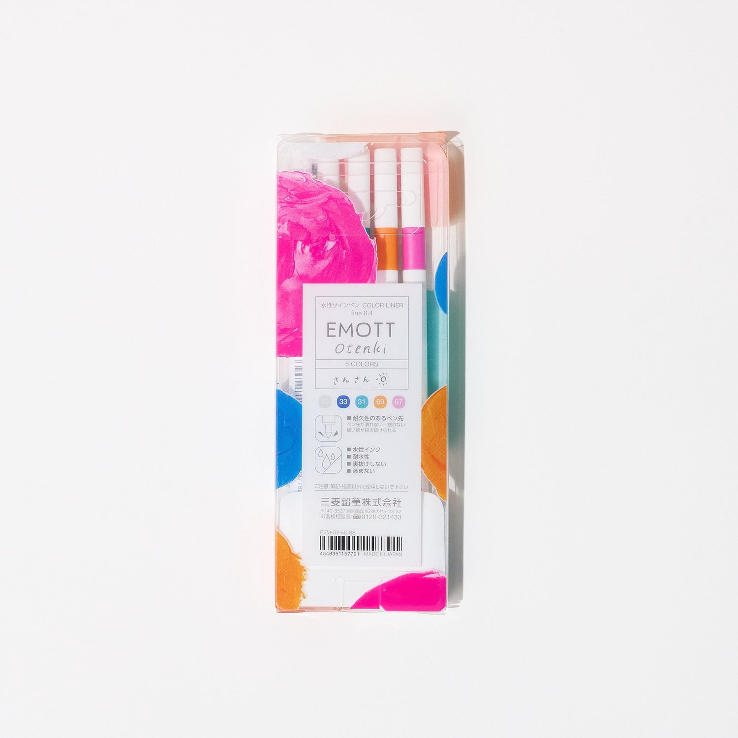 [Limited] Bungu Joshi Haku Festival Otenki EMOTT Markers 5 - Color Set / uni Mitsubishi Pencil - bungu