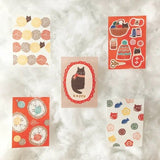 [Limited] Bunny and Cat Deco Flake Seal / Furukawa Shiko - bungu