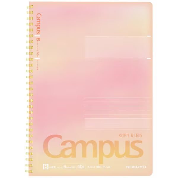 [Limited] Campus Soft Ring Positive & Relax Notebook / KOKUYO - bungu