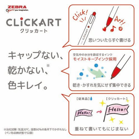 [Limited] Clickart Water - Based Markers Yurukawa Festival Series / Zebra - bungu