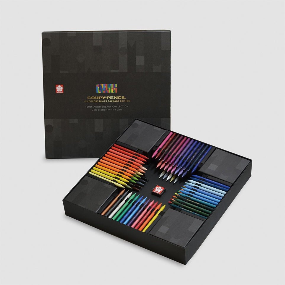 筆記具 SAKURA Coupy-Pencil 100 Colors Edition Limited] Coupy Pencil 100 Colors Black Package / SAKURA – bungu
