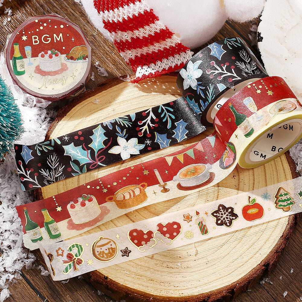 [Limited] Foil Masking Tape 2025 Christmas 20mm / BGM - bungu