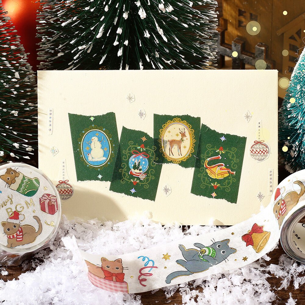 [Limited] Foil Masking Tape 2025 Christmas 20mm / BGM - bungu