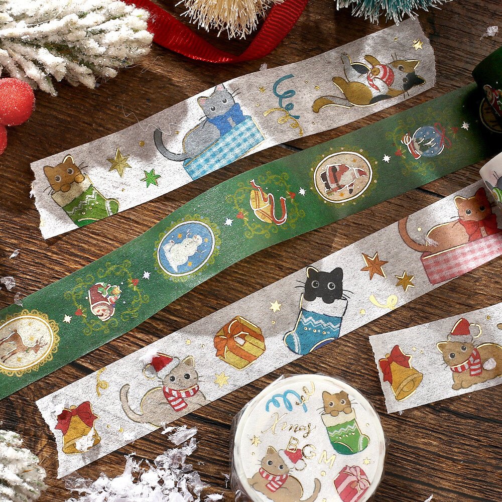 [Limited] Foil Masking Tape 2025 Christmas 20mm / BGM - bungu