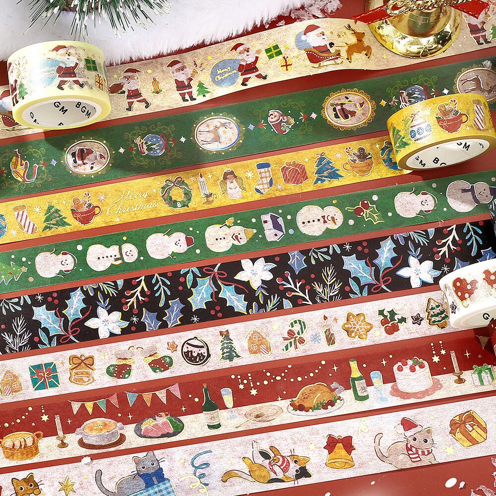 [Limited] Foil Masking Tape 2025 Christmas / BGM - bungu