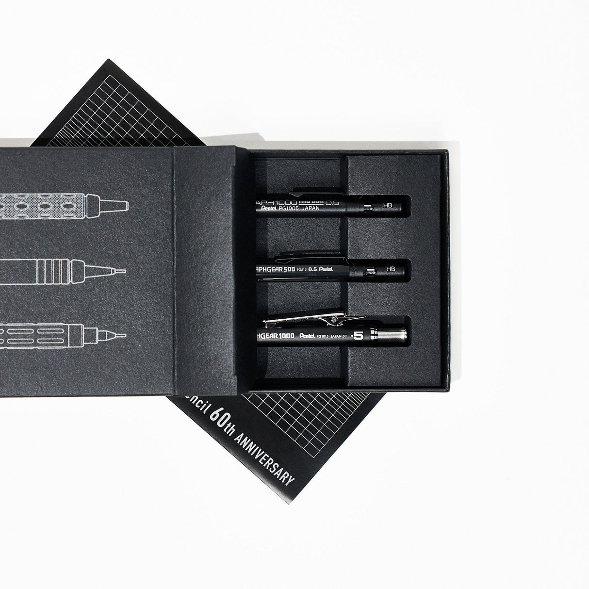 [Limited] Graph Mechanical Pencil 60th Anniversary 3-Piece Set / Pentel - bungu