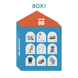 [Limited] Moomin 80th Anniversary Acrylic Stand Stamp Collection BOX / FUTABA - bungu