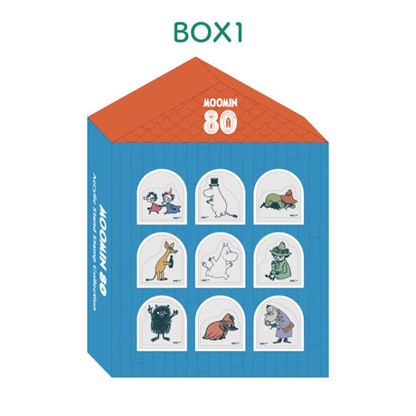 [Limited] Moomin 80th Anniversary Acrylic Stand Stamp Collection BOX / FUTABA - bungu