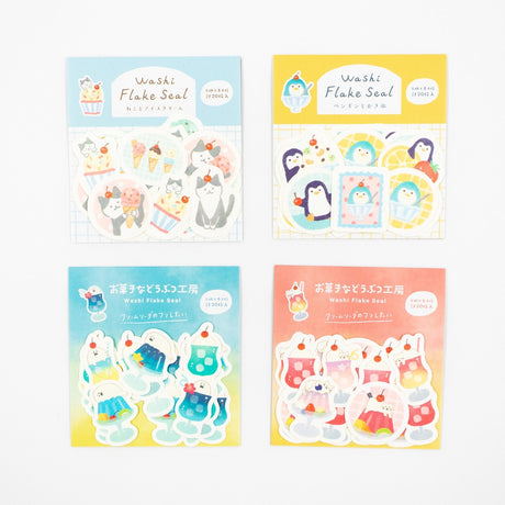 [Limited] Sweets Animal Studio Washi Flake Stickers / Furukawa Shiko - bungu