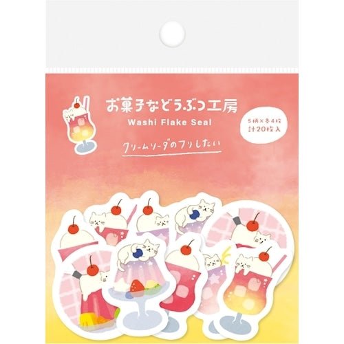 [Limited] Sweets Animal Studio Washi Flake Stickers / Furukawa Shiko - bungu