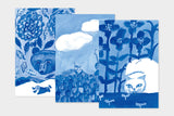 Art Touch Lioncider Floral Pattern Postcards / TOUCH & FLOW