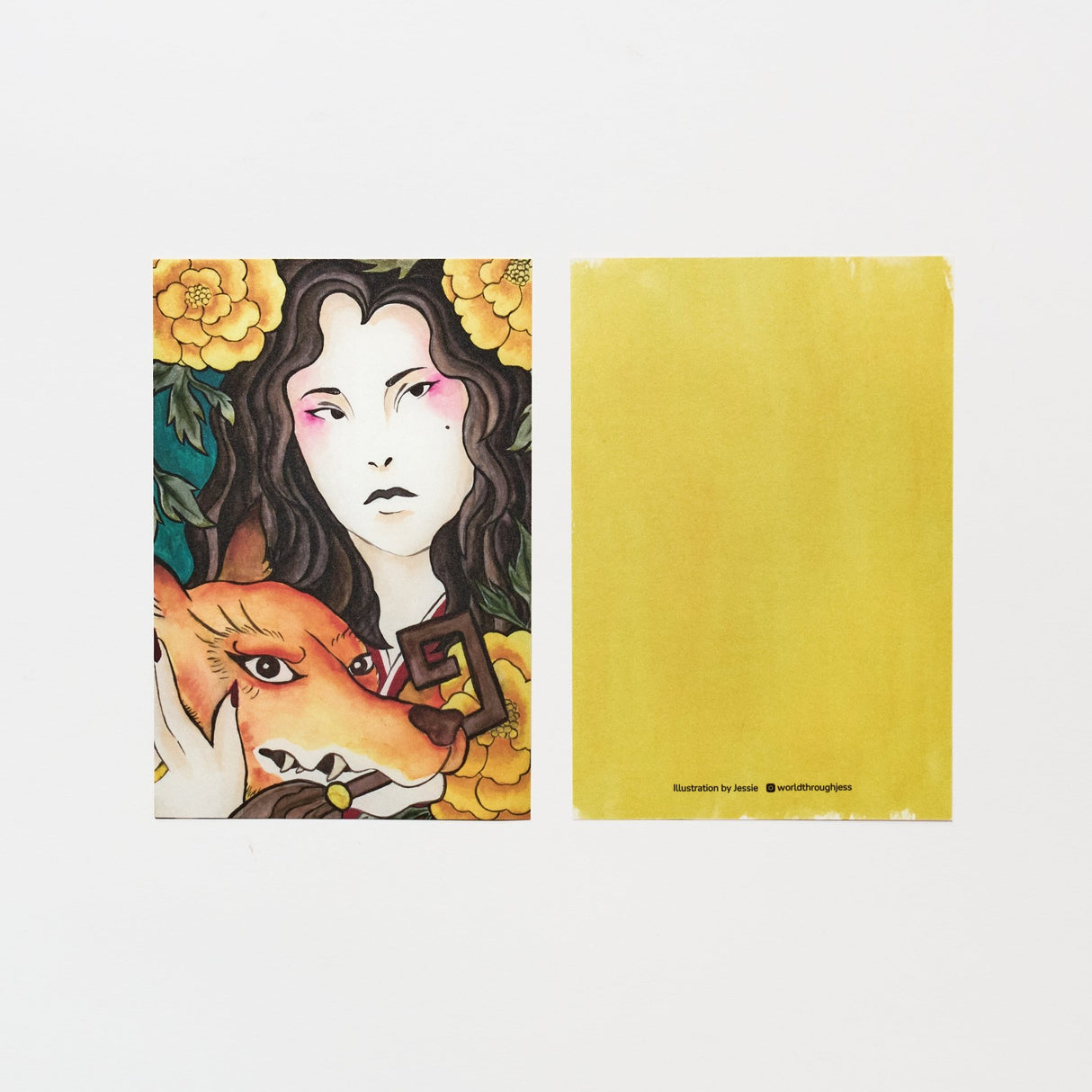 "Love Me At My Worst" Washi Postcard by Jessie / Bungu - bungu