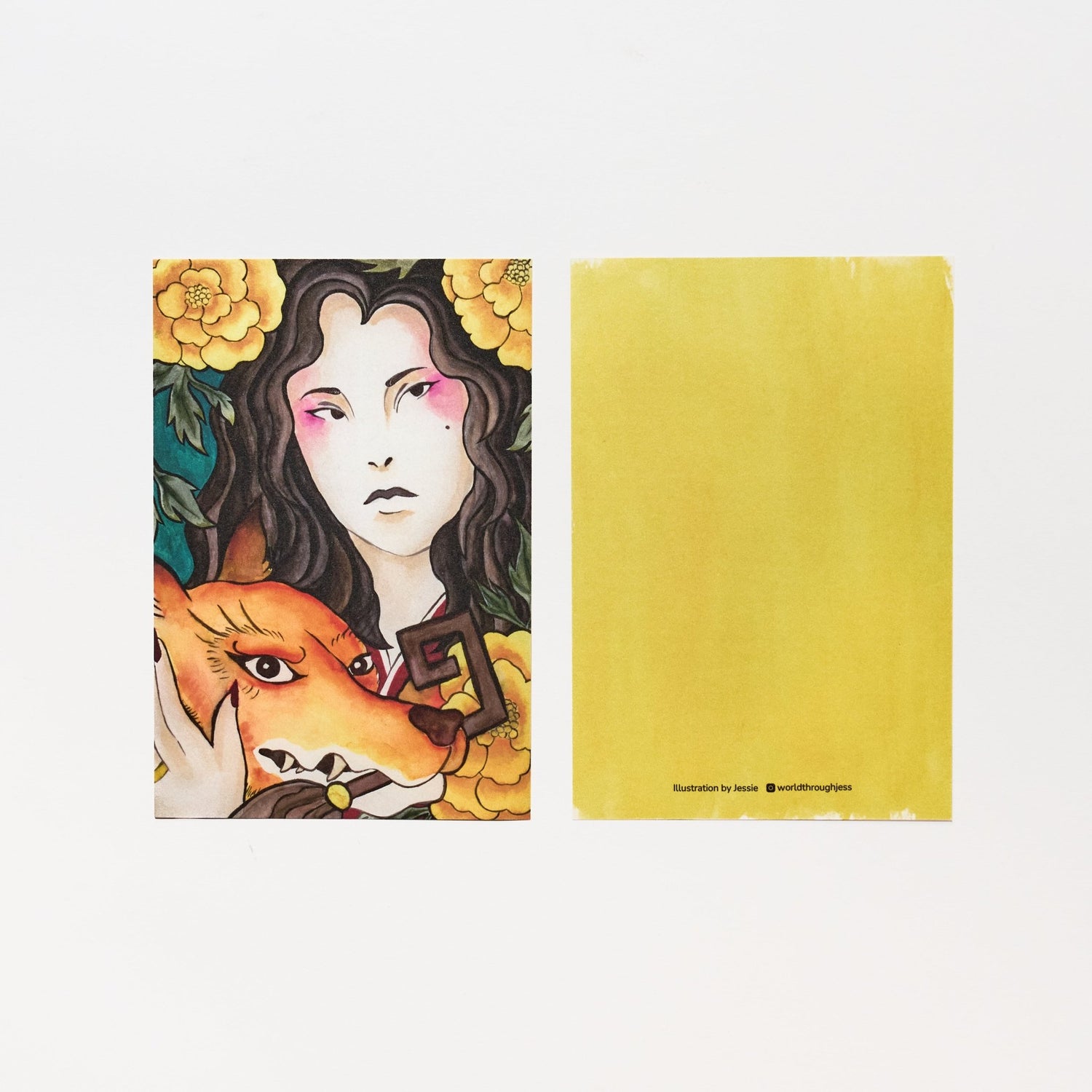 "Love Me At My Worst" Washi Postcard by Jessie / Bungu - bungu