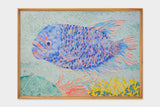 [Limited] Art Touch Yuko Kurihara Art Poster with Teak Frame / TOUCH & FLOW