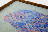 [Limited] Art Touch Yuko Kurihara Art Poster with Teak Frame / TOUCH & FLOW