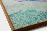 [Limited] Art Touch Yuko Kurihara Art Poster with Teak Frame / TOUCH & FLOW