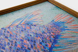 [Limited] Art Touch Yuko Kurihara Art Poster with Teak Frame / TOUCH & FLOW