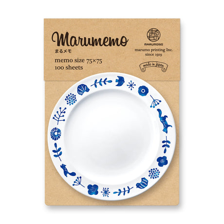 Marumemo Nordic Plate Round Memo Pad / Marumo Printing - bungu