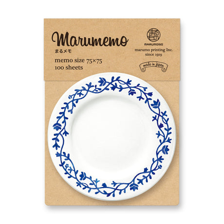 Marumemo Nordic Plate Round Memo Pad / Marumo Printing - bungu