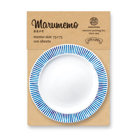 Marumemo Nordic Plate Round Memo Pad / Marumo Printing - bungu