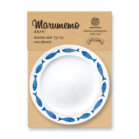 Marumemo Nordic Plate Round Memo Pad / Marumo Printing - bungu