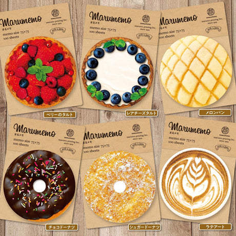 Marumemo Sweets Round Memo Pad / Marumo Printing - bungu