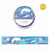 Masking Tape Foil Stamped Tile Art / BGM - bungu