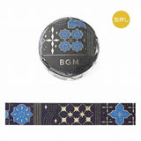 Masking Tape Foil Stamped Tile Art / BGM - bungu
