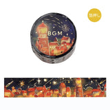 Masking Tape Foil Stamping Shooting Star Night / BGM - bungu
