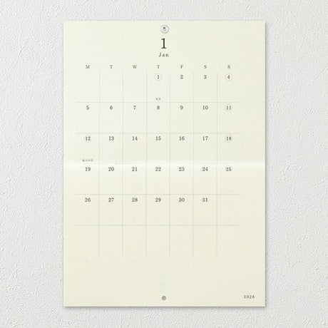 MD Bi - Fold Wall Calendar 2026 / Midori DESIGNPHIL - bungu