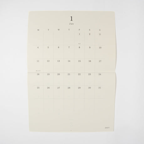 MD Bi-Fold Wall Calendar 2027 / MD PRODUCT - bungu