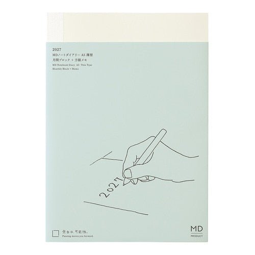 MD Notebook Diary Slim 2027 / MD PRODUCT - bungu