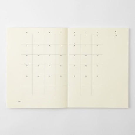MD Notebook Diary Slim 2027 / MD PRODUCT - bungu