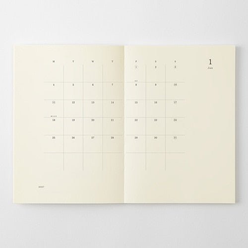 MD Notebook Diary Slim 2027 / MD PRODUCT - bungu