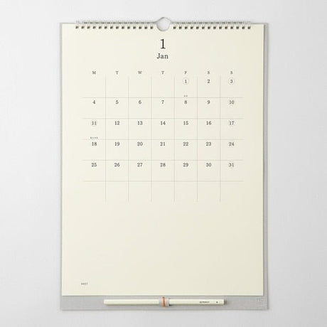 MD Wall Calendar with Pencil 2027 / MD PRODUCT - bungu