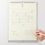 MD Wall Calendar with Pencil / Midori DESIGNPHIL - bungu