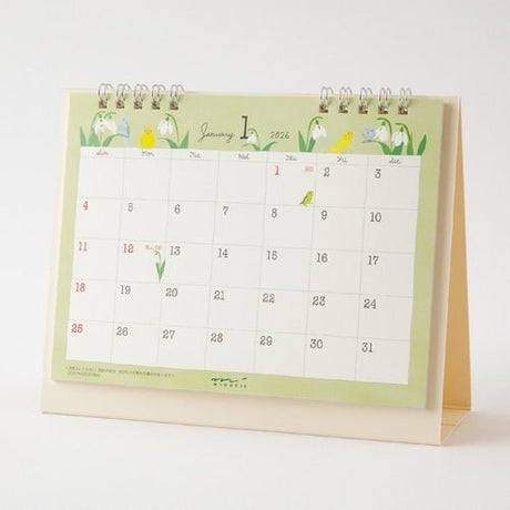 Medium Ring Desk Calendar 2026 / MIDORI - bungu
