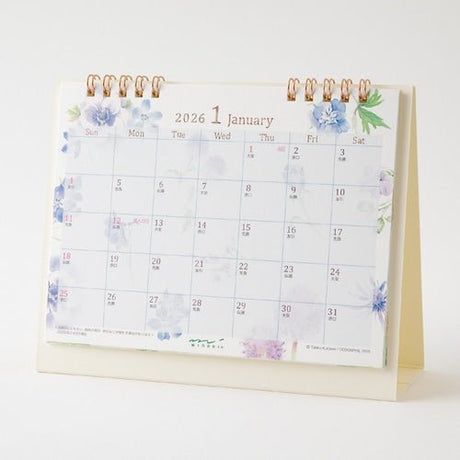 Medium Ring Desk Calendar 2026 / MIDORI - bungu