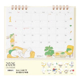 Medium Ring Desk Calendar 2026 / MIDORI - bungu