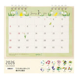 Medium Ring Desk Calendar 2026 / MIDORI - bungu