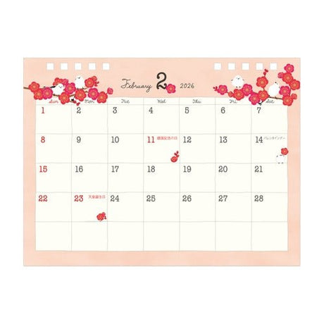 Medium Ring Desk Calendar 2026 / MIDORI - bungu