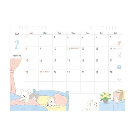 Medium Ring Desk Calendar 2026 / MIDORI - bungu