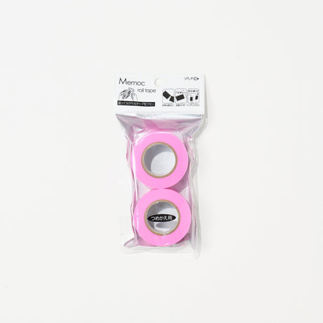 Memoc Roll Sticky Note Fluorescent Color 25mm 2 Rolls / Yamato - bungu