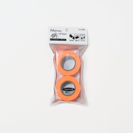 Memoc Roll Sticky Note Fluorescent Color 25mm 2 Rolls / Yamato - bungu
