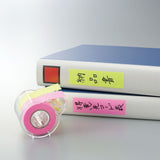 Memoc Roll Sticky Note Fluorescent Color 25mm 2 Rolls / Yamato - bungu