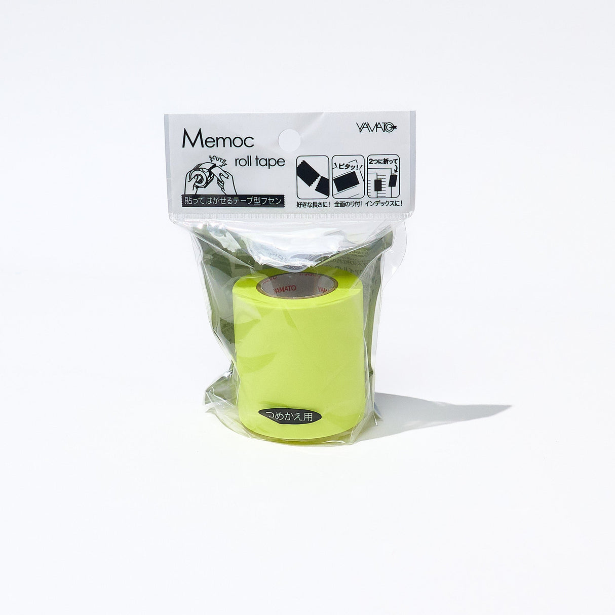Memoc Roll Sticky Note Fluorescent Color 50mm / Yamato - bungu