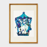 [Limited] Art Touch Kanae Kouno A3 Art Poster with Teak Frame / TOUCH & FLOW