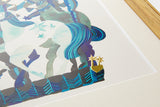[Limited] Art Touch Kanae Kouno A3 Art Poster with Teak Frame / TOUCH & FLOW