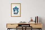 [Limited] Art Touch Kanae Kouno A3 Art Poster with Teak Frame / TOUCH & FLOW